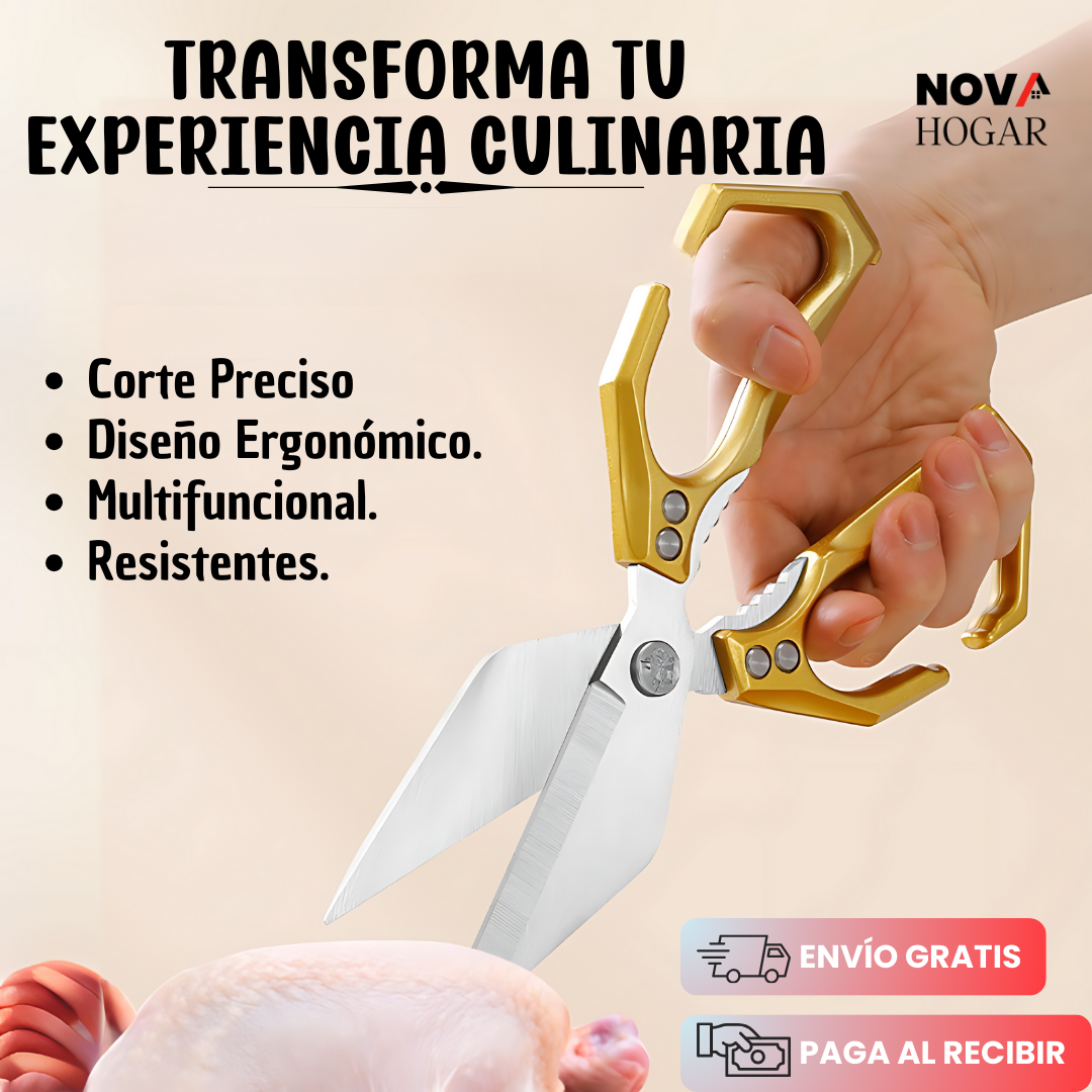 KitchenMax™ Tijeras de Cocina con Agarre Ergonómico