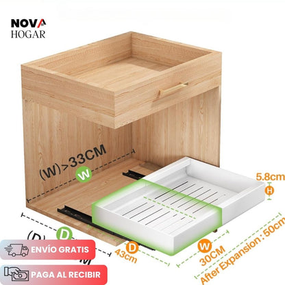 SleekStore™ Organizador Deslizable para Cajón de Cocina