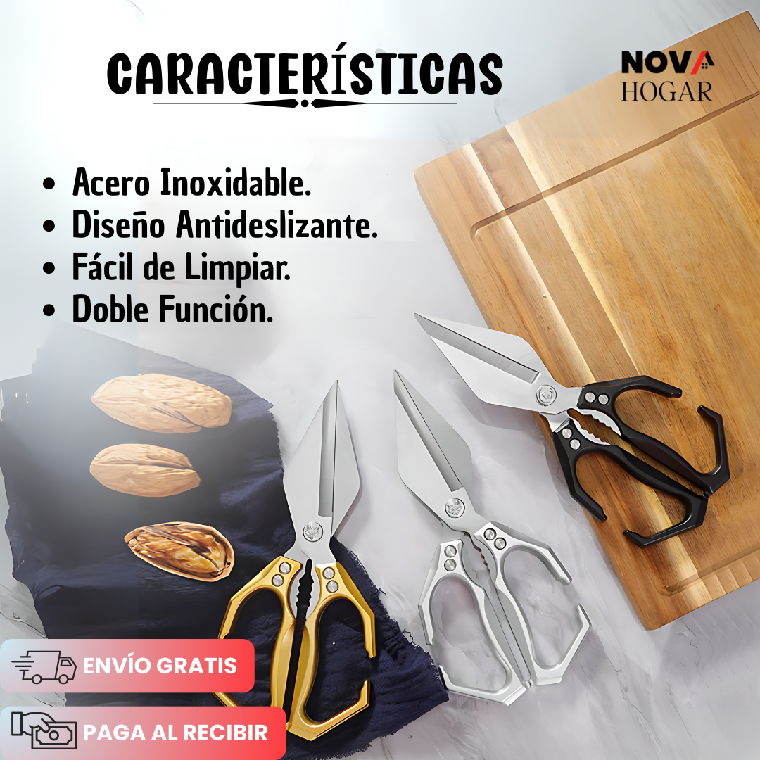KitchenMax™ Tijeras de Cocina con Agarre Ergonómico