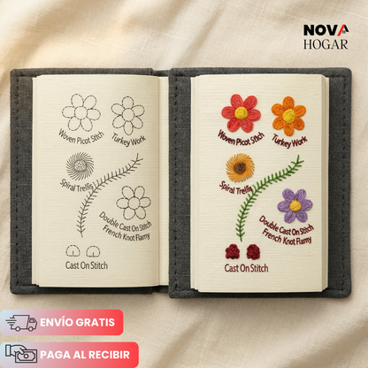 StitchFolio™ Libro de Bordado Creativo para Relajarte