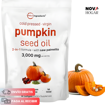PunkiVital™ 90 Cápsulas con Aceite de Semilla de Calabaza