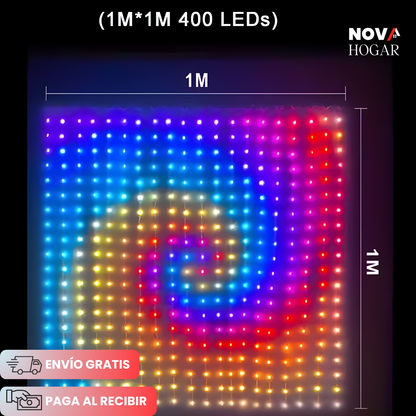 PixelFlow™ Cortina de 400 LEDS Inteligente y Dinámica