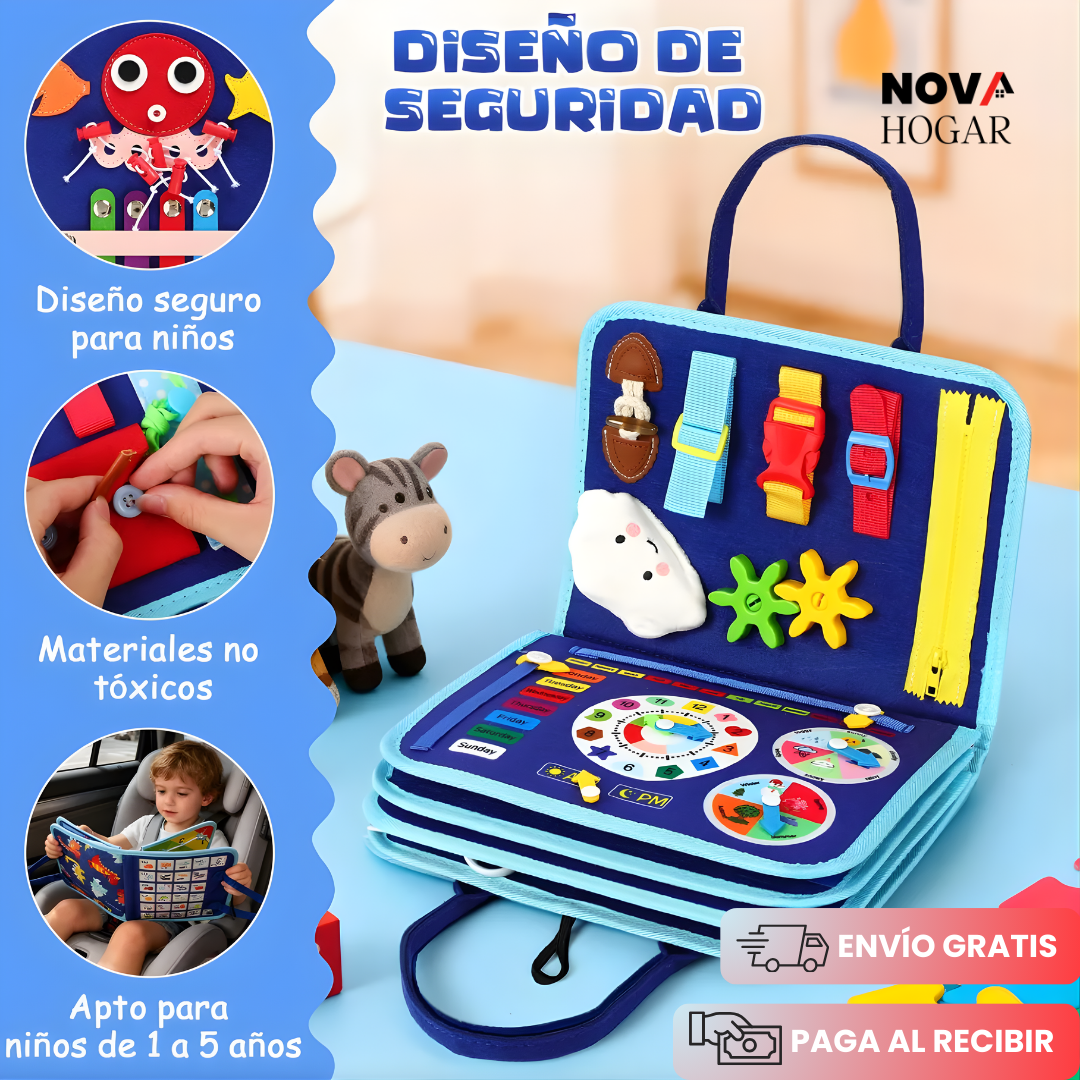 ActiveBook™ Libro Sensorial Montessori para Niños