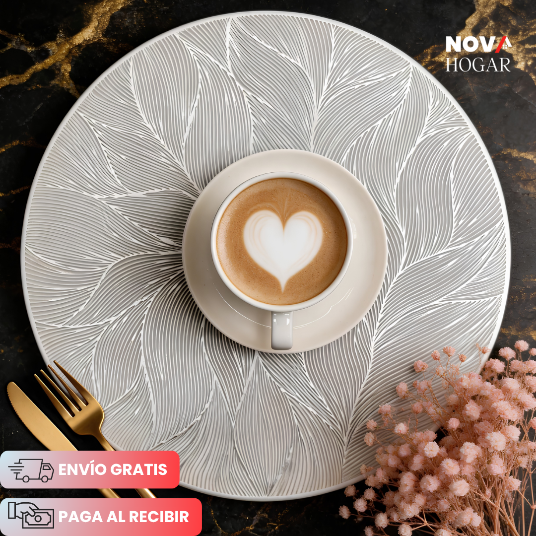 NatureLuxe™ Set x6 Individuales Con Diseño Moderno