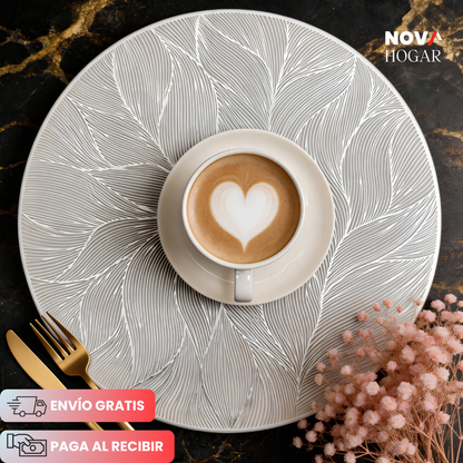 NatureLuxe™ Set x6 Individuales Con Diseño Moderno