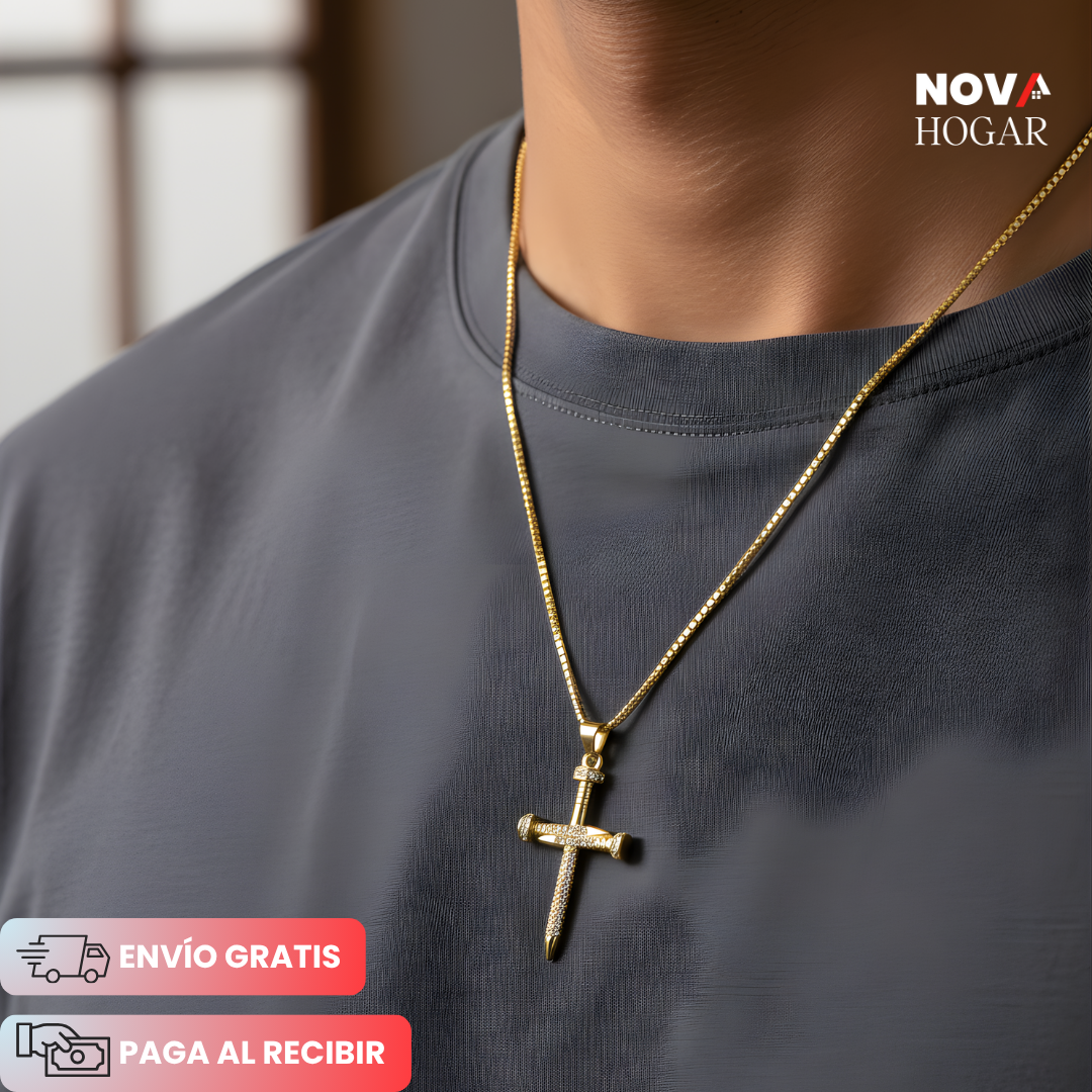 CrossShine™ Cadena Veneciana con Cruz de Clavo