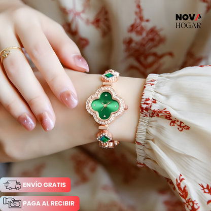 EmeraLuxe™ Reloj con Joyas de Alta Gama