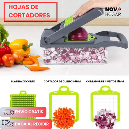 HomeChef’s Cutter™ Rallador y Cortador de Cocina 12 en 1