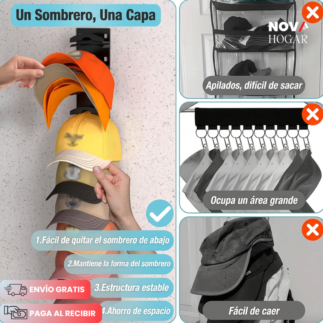 CapKeep™ Organizador De Gorras De Pared