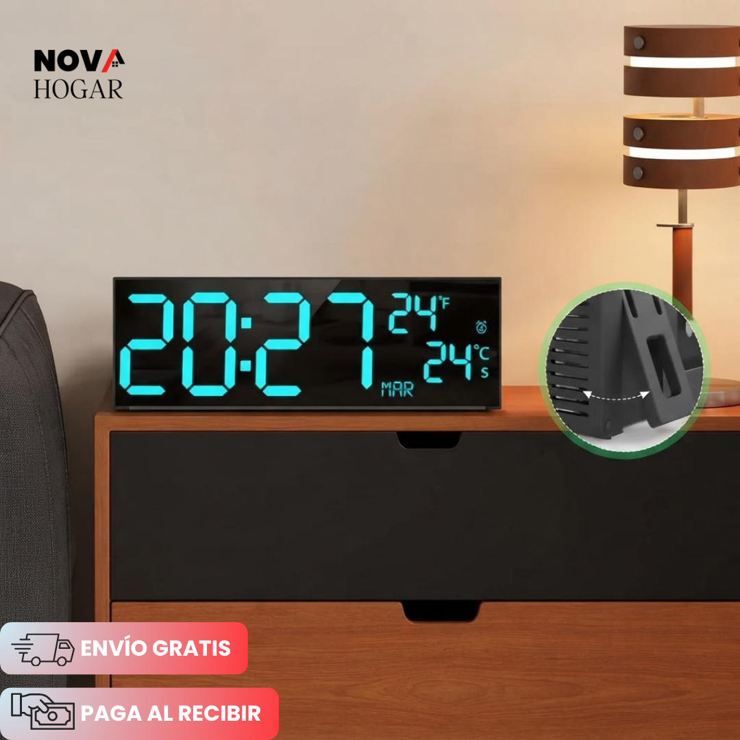 SmarTime™ Reloj Digital de Pared de Gran Tamaño