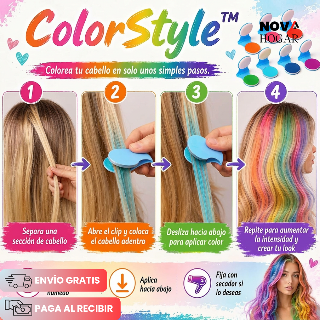 ColorStyle™ Kit De 8 Colores para Cabello Lavables