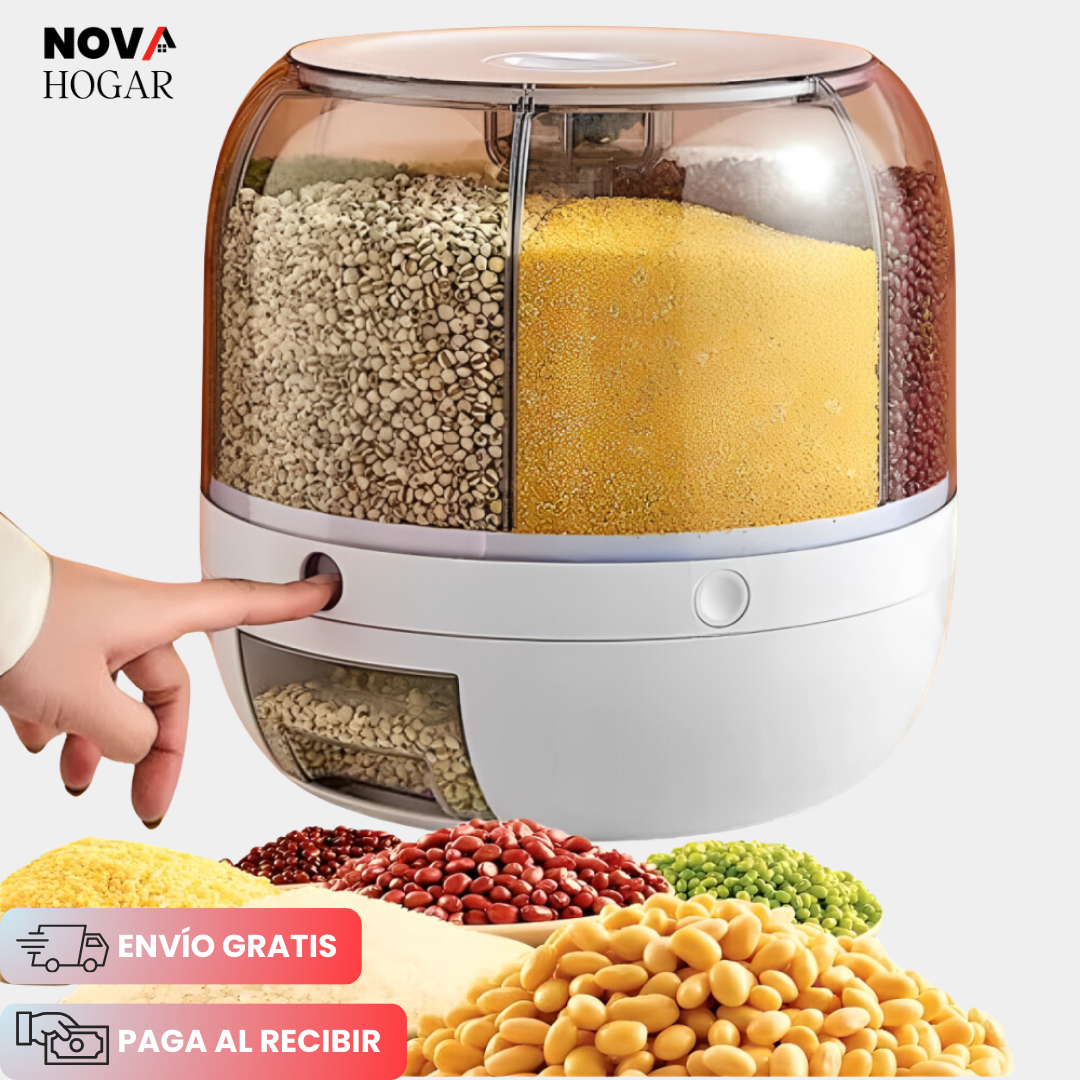 GrainOrb 360™ Moderno Organizador y Dispensador de Granos 360°
