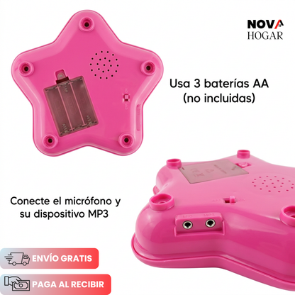 Star K-Pop™ Micrófono Infantil con Luces y Altavoz