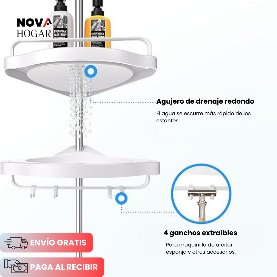 SpaceSaver™ Práctico Organizador Esquinero de Fácil Instalación
