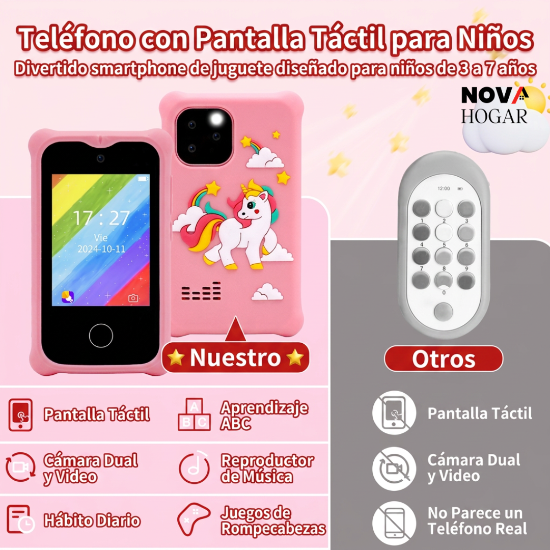 KidPhone™ Celular Educativo con Cámara Dual para Niños