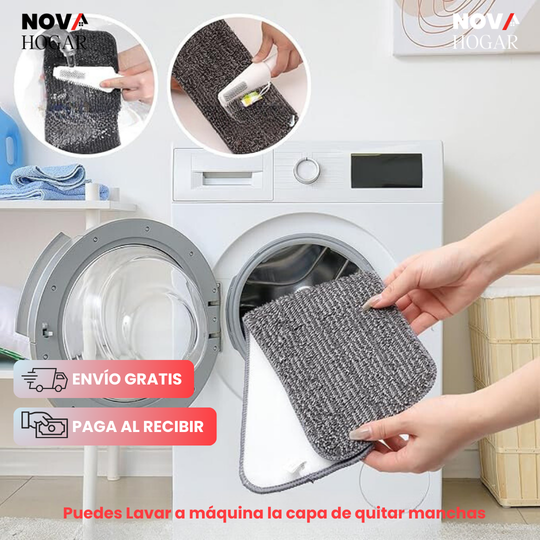 PowerSpin™ Mopa Plana Autoexprimible para Limpieza Ultrarápida