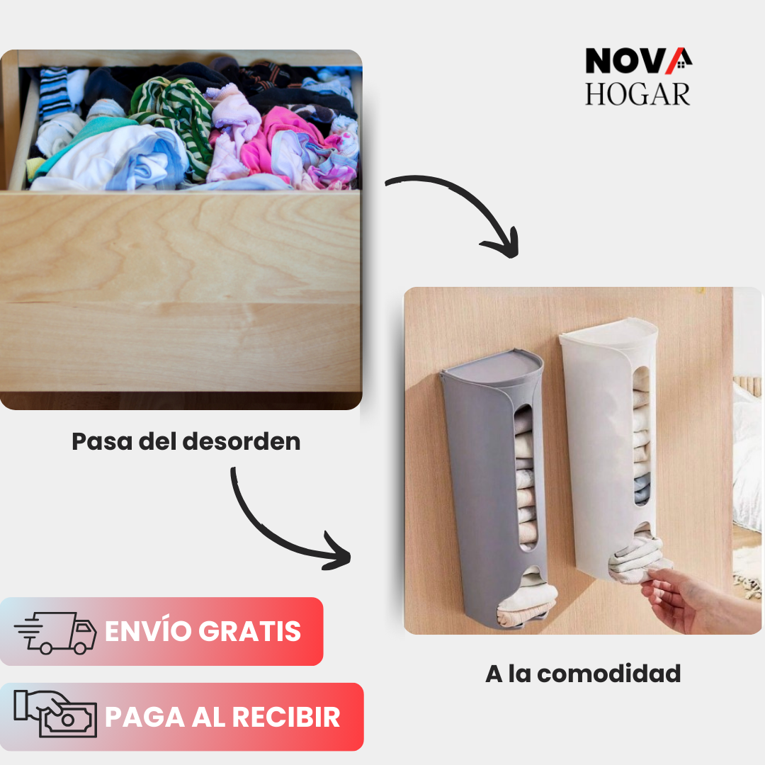 FoldAway: Estante Organizador y Dispensador de Ropa Interior