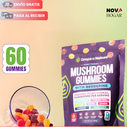 Pack X60 ShroomMind™ Gomitas con Hongos para Enfoque Mental