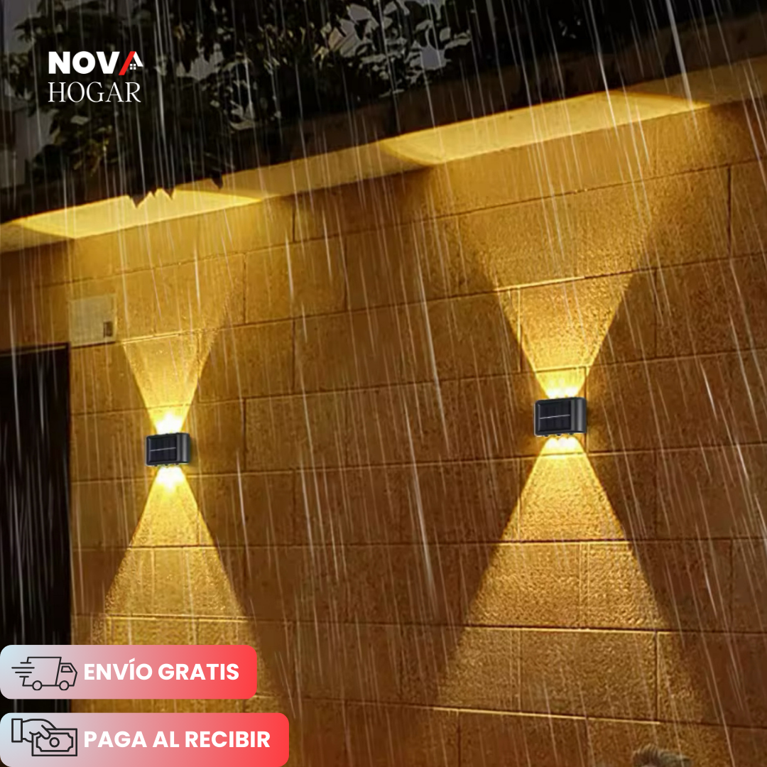 2x1 SolarLuxe™ 2.0 Lámpara Exterior Decorativa con Energía Solar