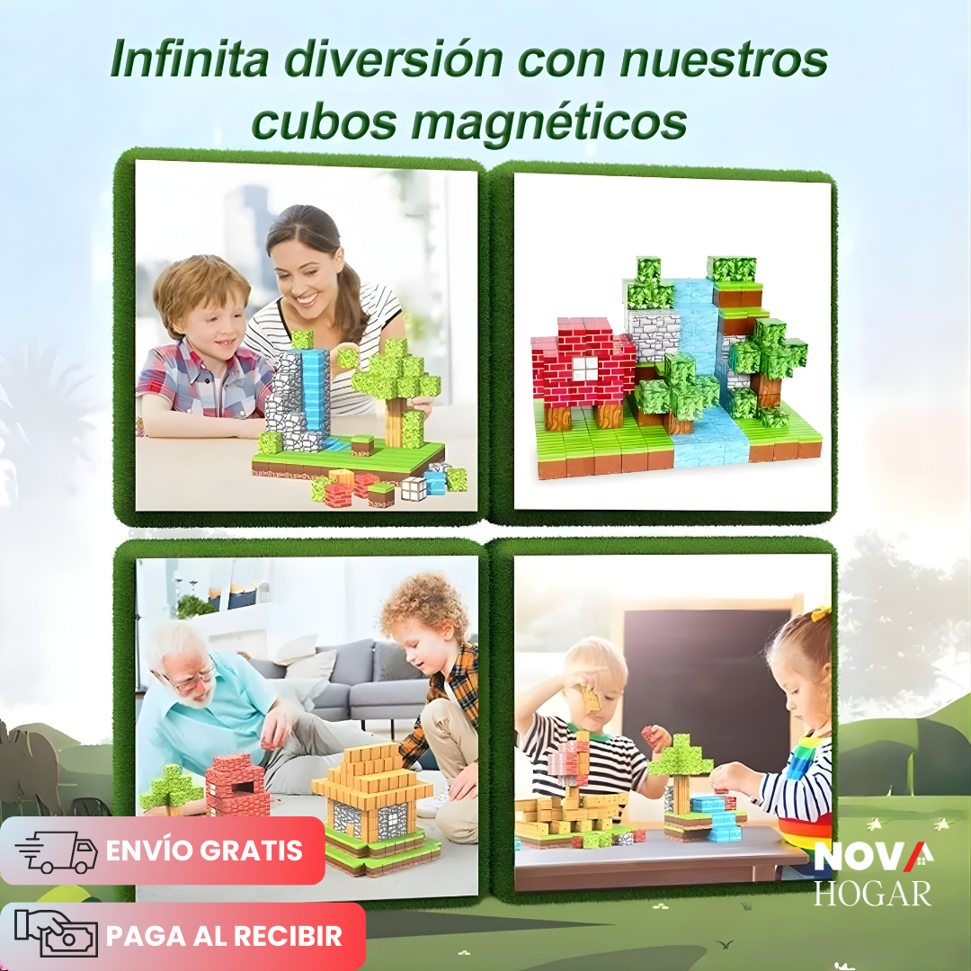 MagneCraft™ Set de 88 Cubos Magnéticos de Construcción