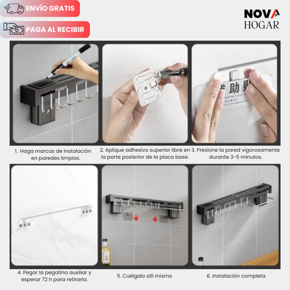 PremiumShelf™ Elegante Organizador para Cuchillos y Utensilios de Cocina