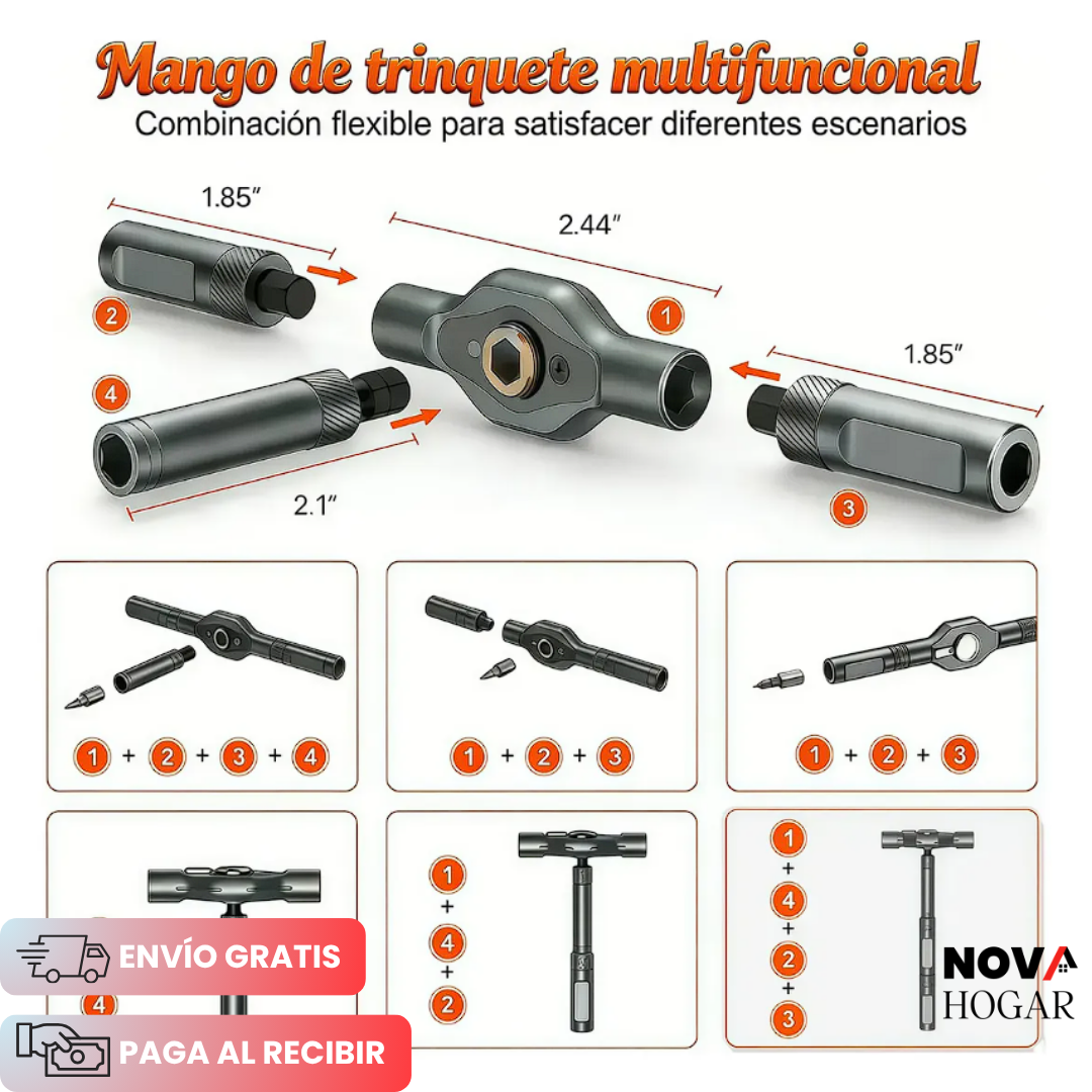 IronDrive™ Kit Destornillador Profesional De Trinquete