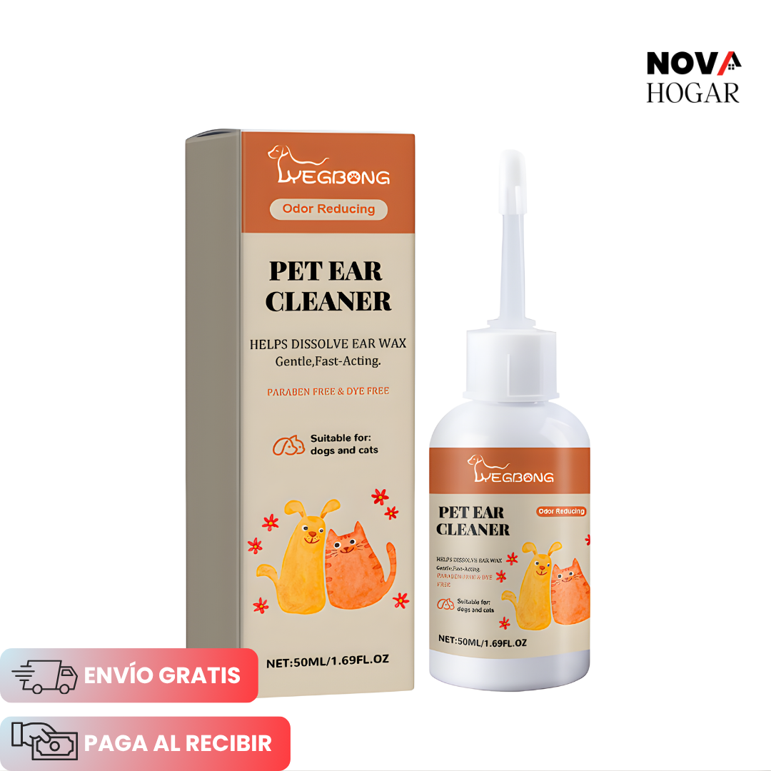 2x1 PureEar Clean™ Limpiador Natural de Orejas para tus Mascotas
