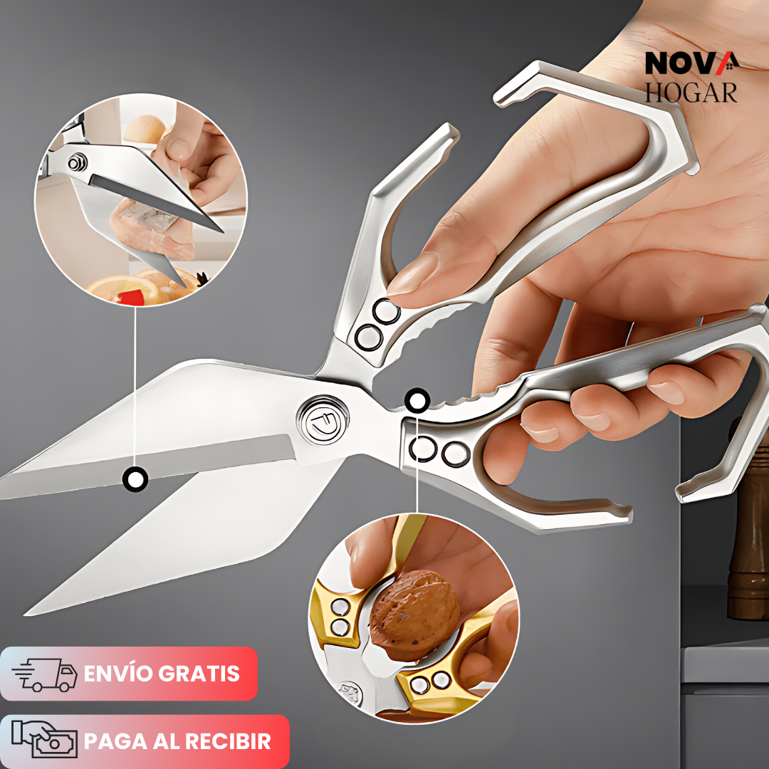 KitchenMax™ Tijeras de Cocina con Agarre Ergonómico