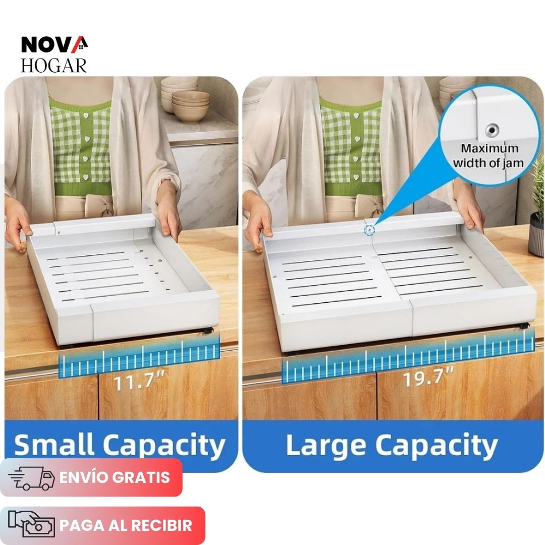 SleekStore™ Organizador Deslizable para Cajón de Cocina