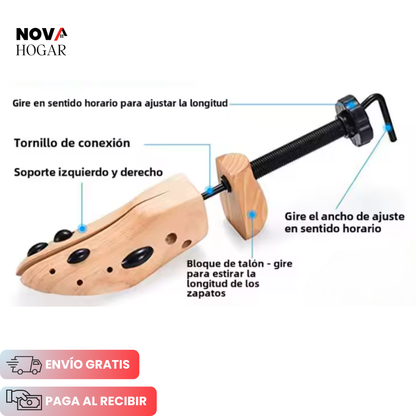 StretchShoe™ Horma de Madera Expansora de Zapatos