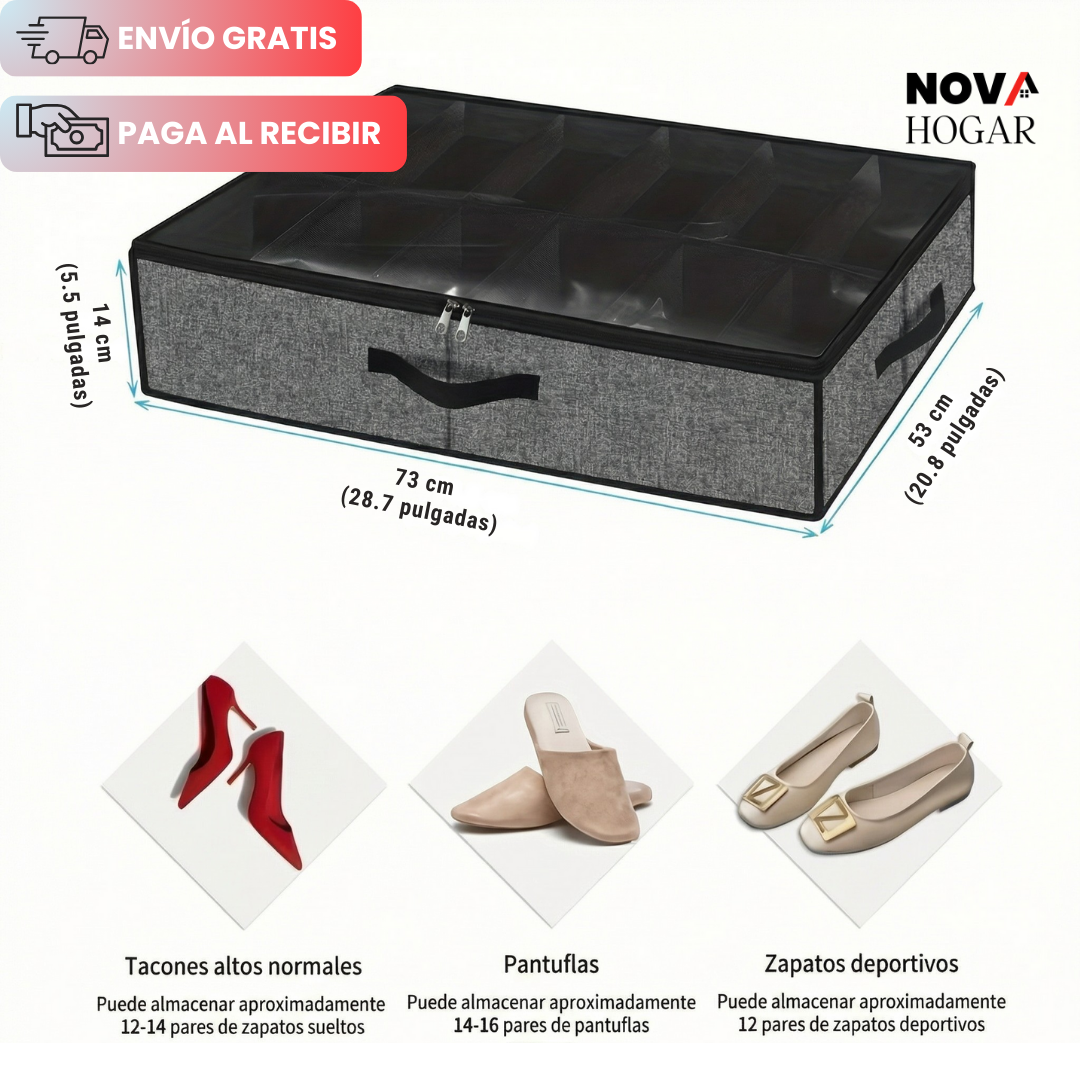 ShoeStow™ Zapatero Organizador Bajo la Cama