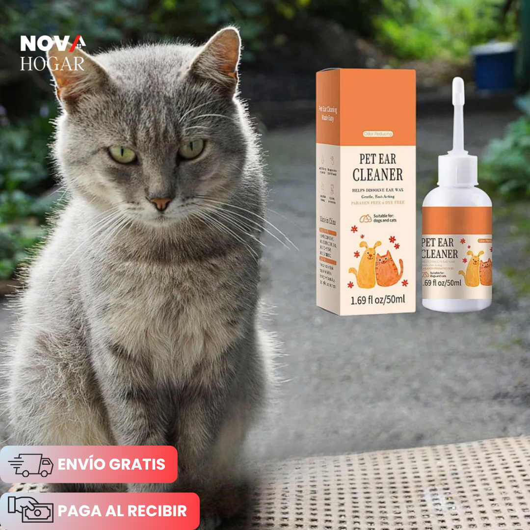 2x1 PureEar Clean™ Limpiador Natural de Orejas para tus Mascotas