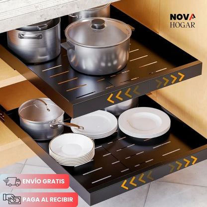 SleekStore™ Organizador Deslizable para Cajón de Cocina