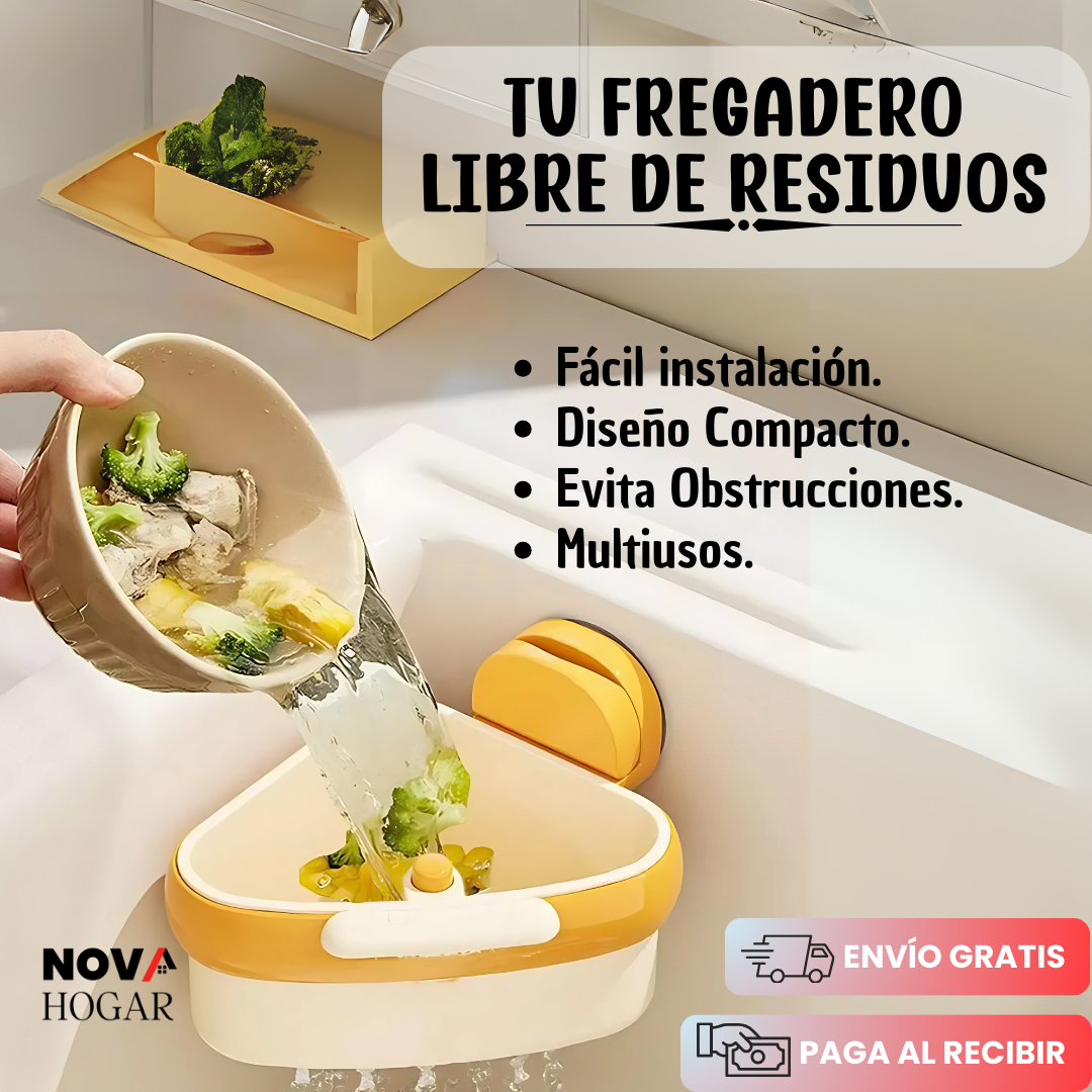 DryCorner™ Cesta Compacta para Fregadero 2 en 1