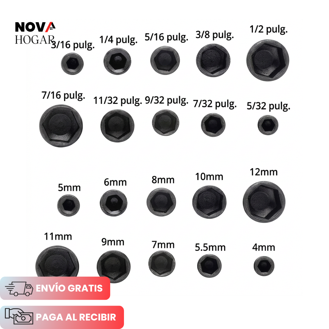 QuickSocket™ Kit de 14 Copas para Taladro