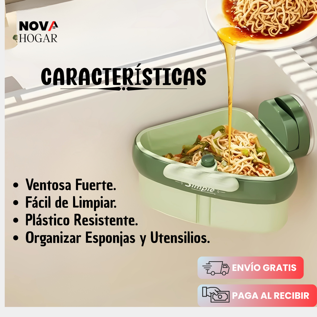 DryCorner™ Cesta Compacta para Fregadero 2 en 1