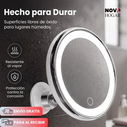 FlexiZoom™ Espejo Flexible con Aumento X10 y Luz LED