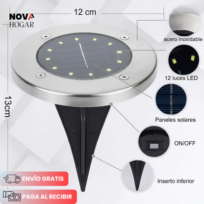 GardenEnvy™ Pack x4 Luces Solares para Jardín