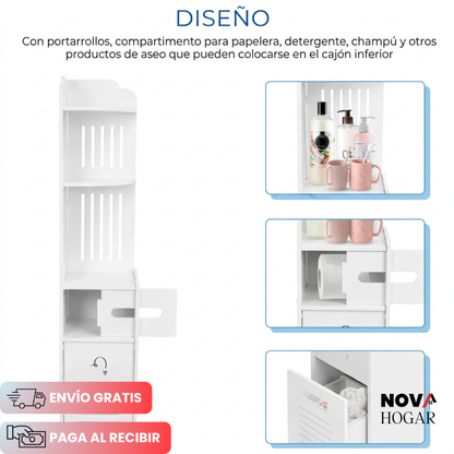 CornerSlim™ Organizador Vertical de Baño Elegante