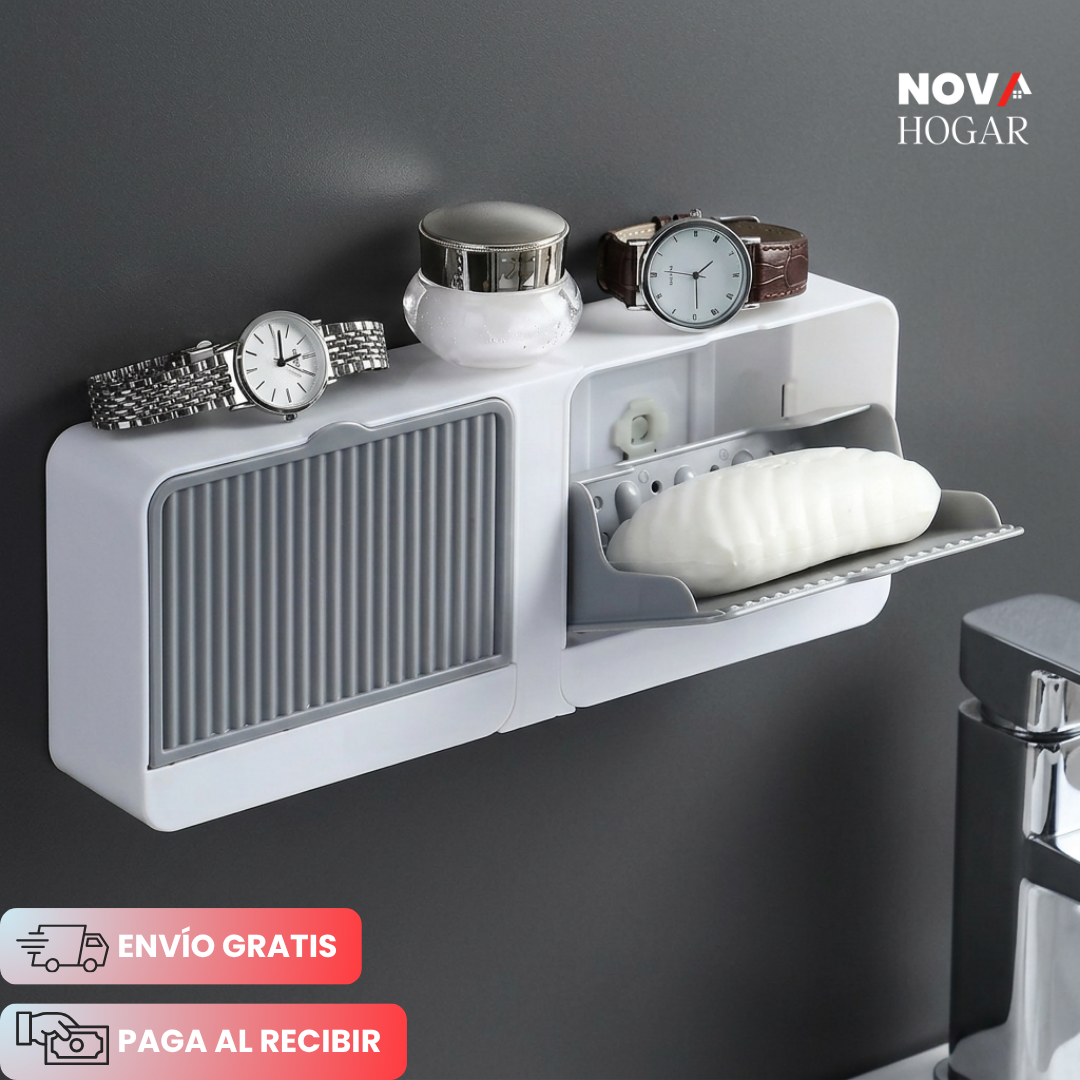 AeroDuo™ Jabonera Doble De Pared Minimalista