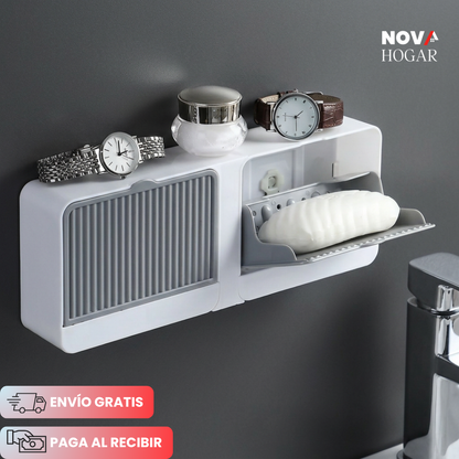 AeroDuo™ Jabonera Doble De Pared Minimalista