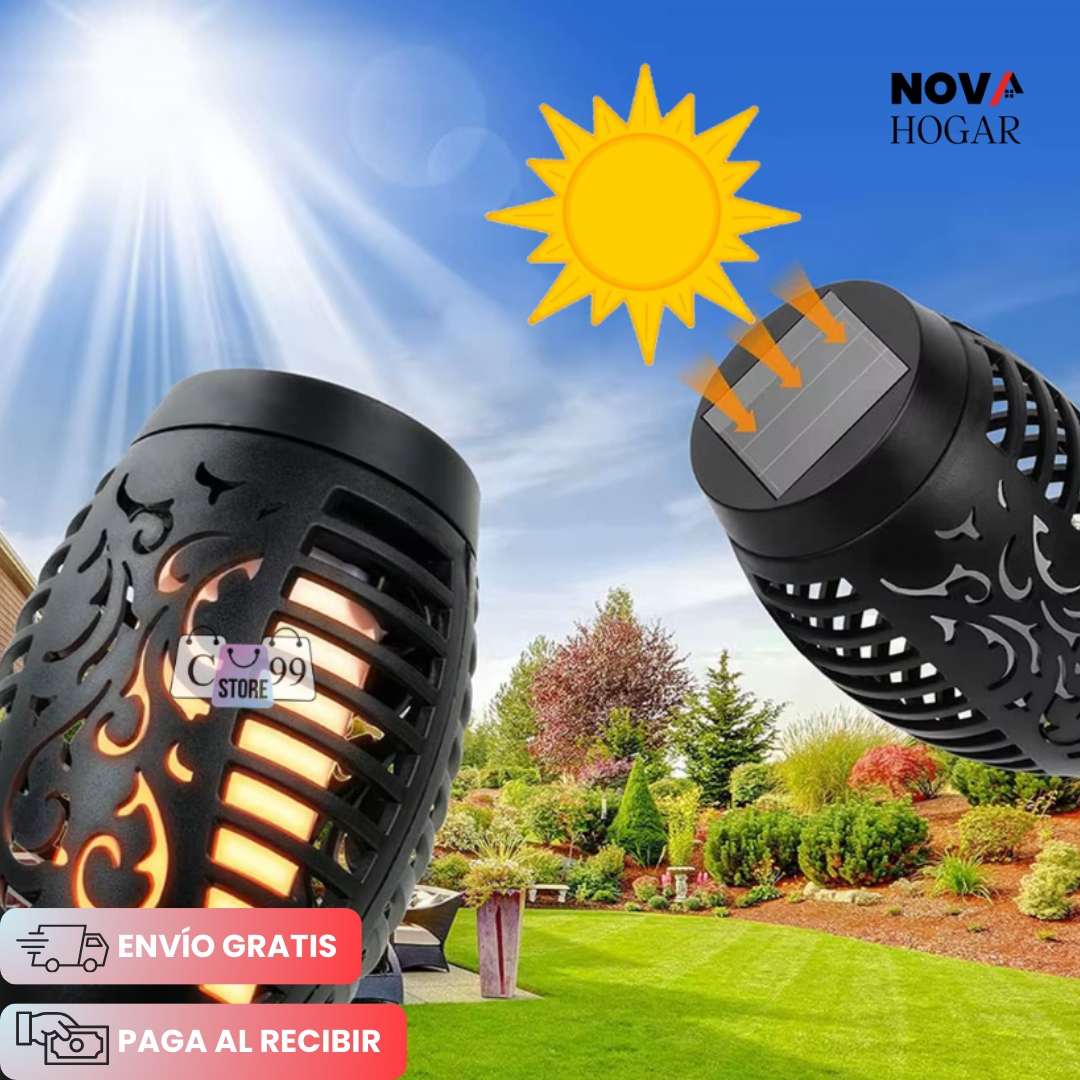 2x1 TorchLume™ Antorcha para Jardín de Energía Solar