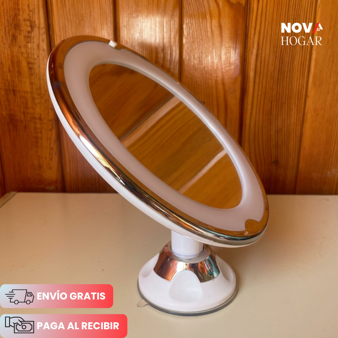 FlexiZoom™ Espejo Flexible con Aumento X10 y Luz LED
