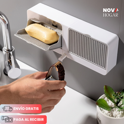 AeroDuo™ Jabonera Doble De Pared Minimalista