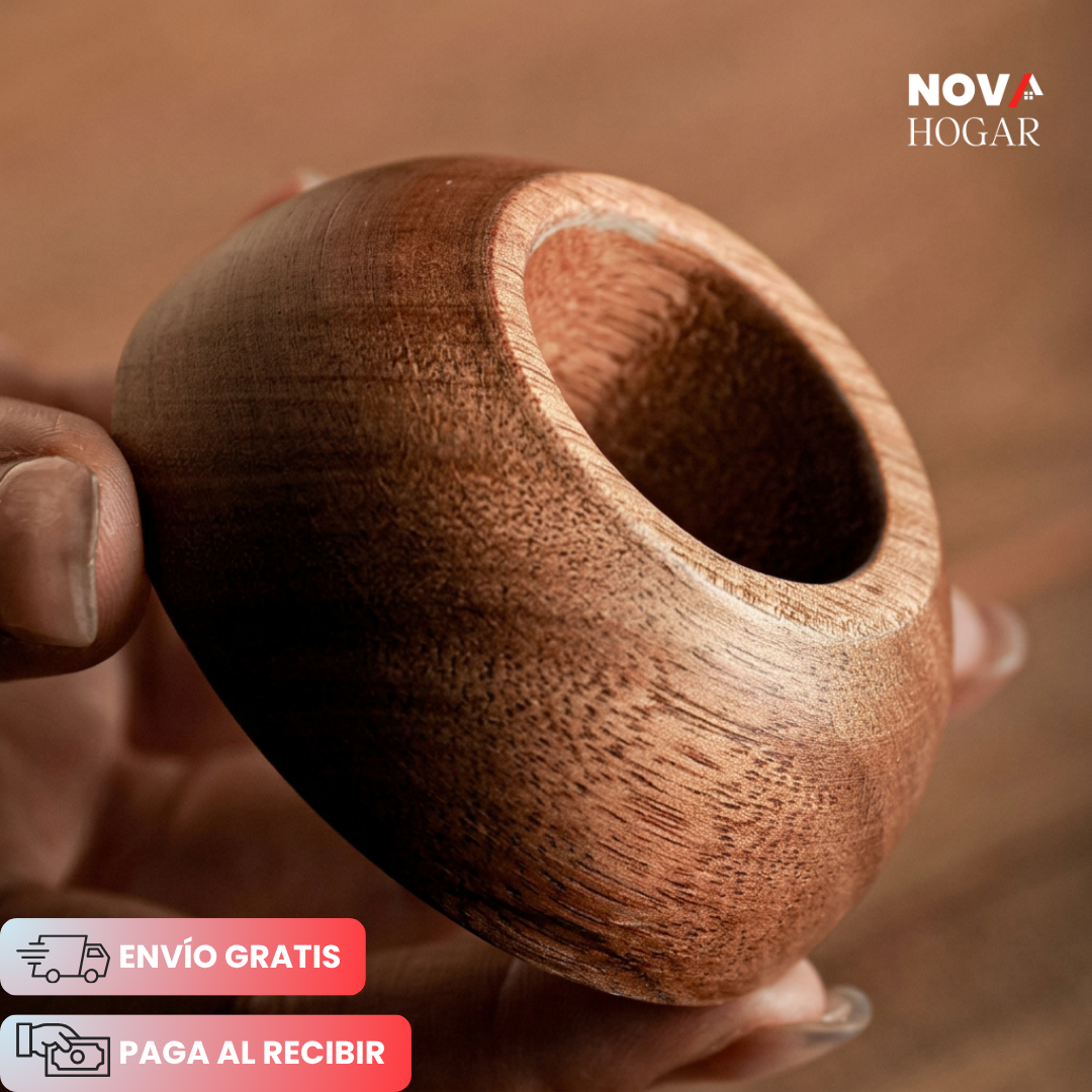 ConeBrew™ Taza Artesanal Con Base Madera