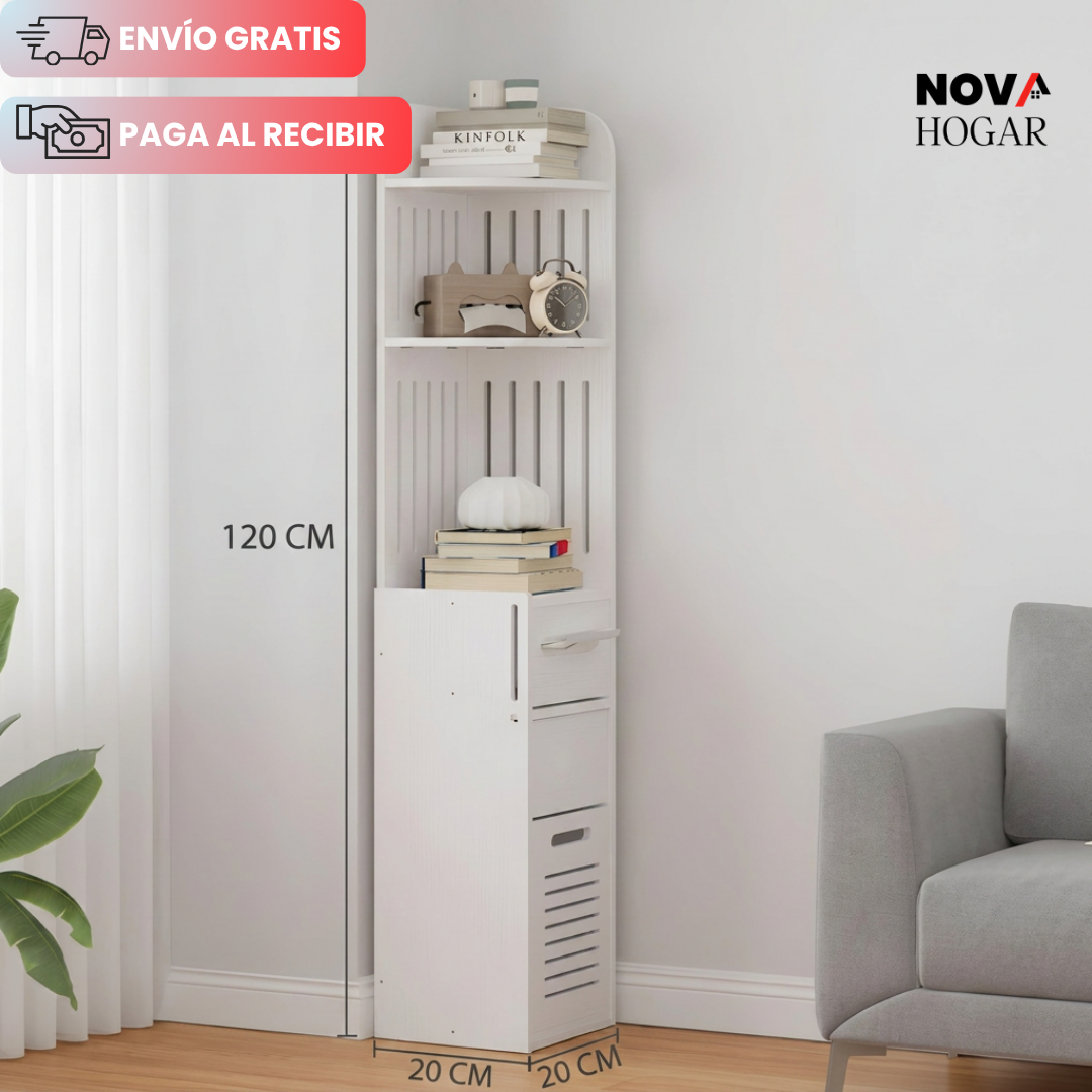 CornerSlim™ Organizador Vertical de Baño Elegante