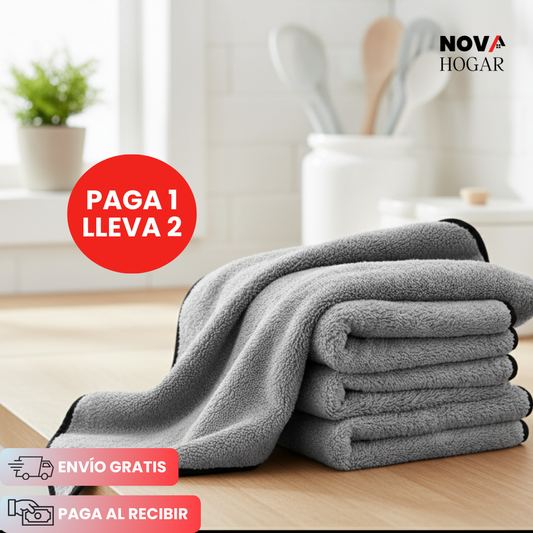 2x1 FiberLuxe™ Paño De Microfibra Antirayones