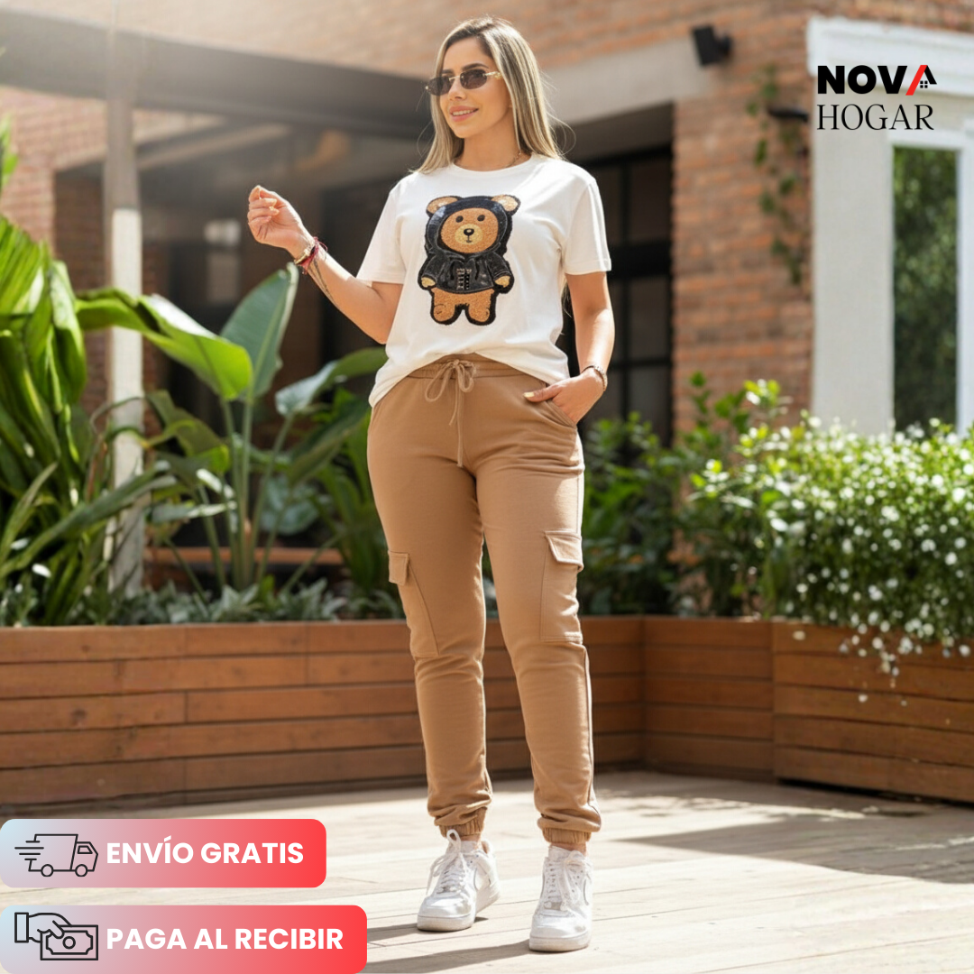 UrbanBear™ Conjunto Moderno con Diseño de Oso