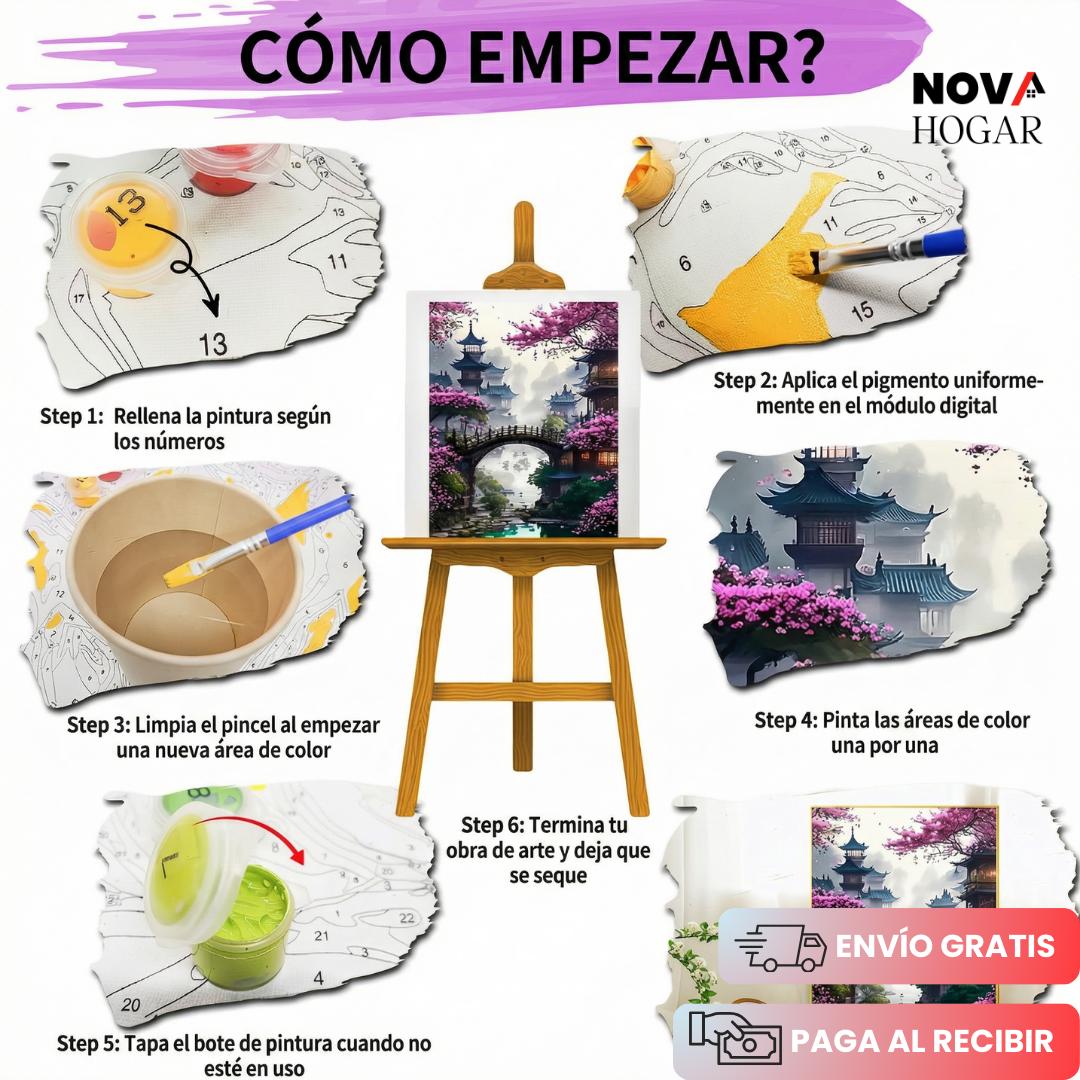 ArtEase™ Kit de Lienzo para Pintura con Números