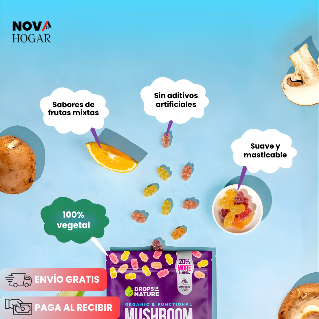 Pack X60 ShroomMind™ Gomitas con Hongos para Enfoque Mental